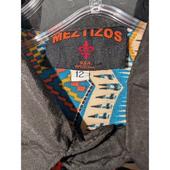 Mezitos Button-Up Long Sleeve Blouse Womens Size 12 USA Original Vintage - Picture 4 of 7